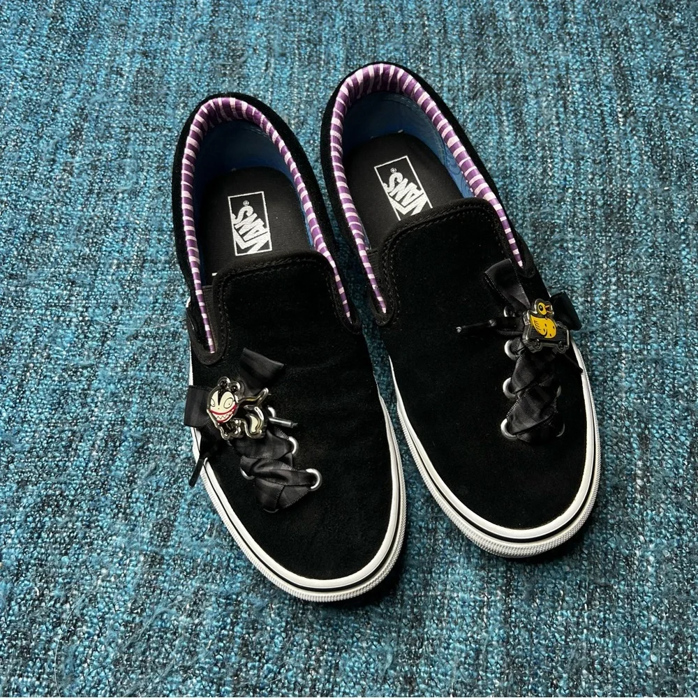 RARE Vans x Disney Nightmare Before Christmas Slip On Sneakers Haunted Toys 7